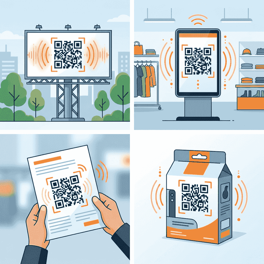 QR Code aplicado na mídia física